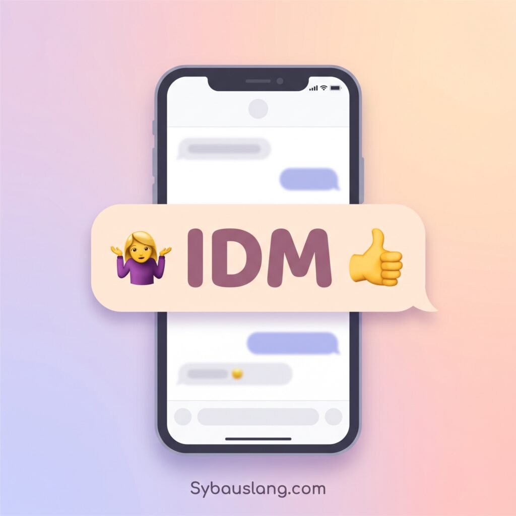 what does idm mean in text