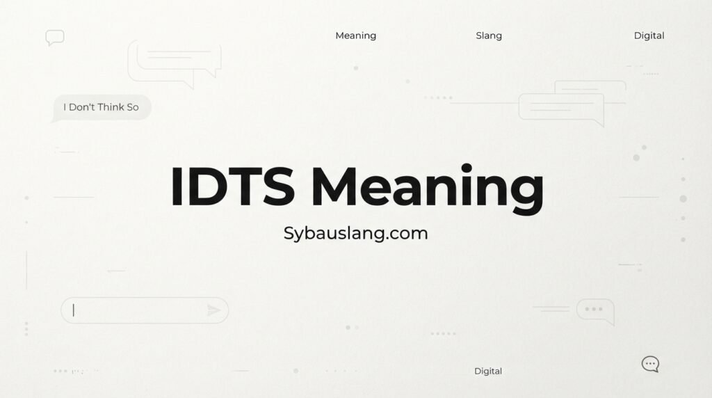 IDTS Meaning on Social Media Explained With Examples