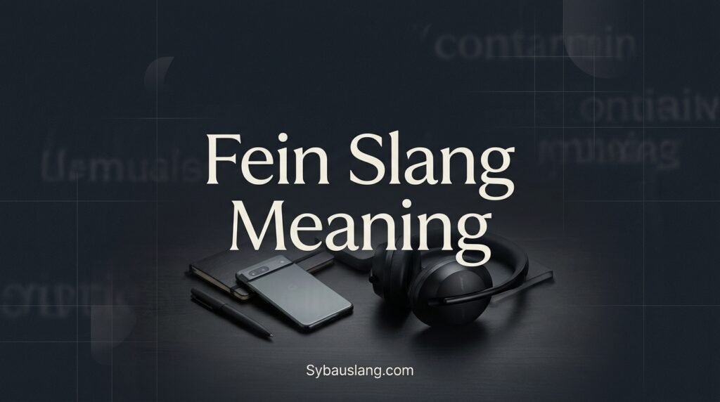 Fein Slang Meaning Origin, Usage, and Examples